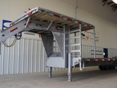 Custom Built Trailer in Houston Custom Built Hotshot Trailer with Deck on Neck