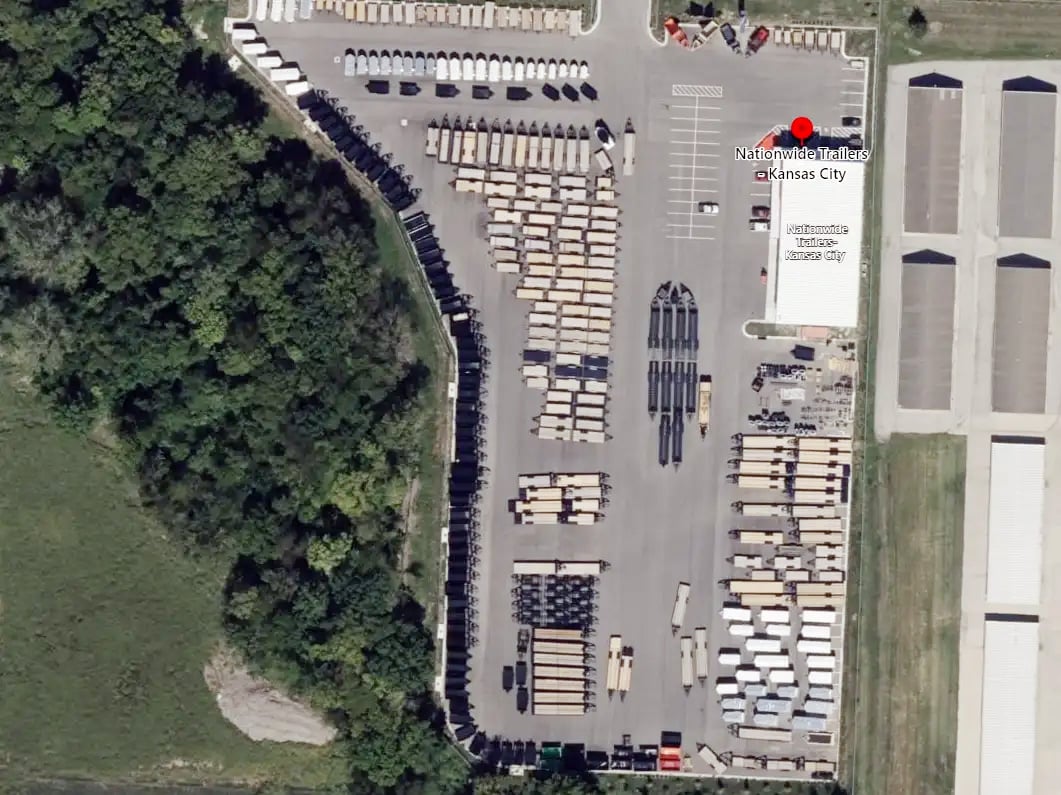 Aerial view of Nationwide Trailers - Kansas City