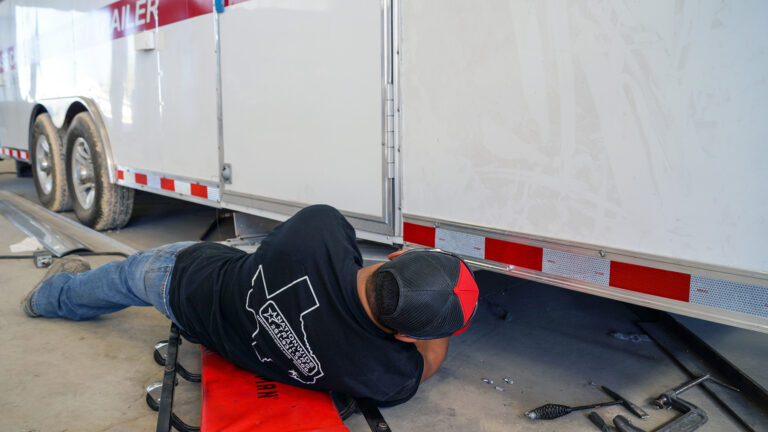 Trailer repair at Nationwide Trailer's service department